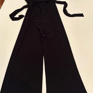 Annalee + Hope Black Wide-Leg Jumpsuit with Tie Waist
